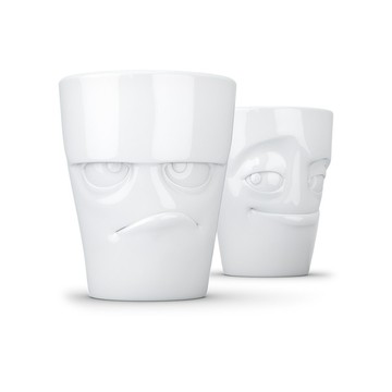 德國FIFTYEIGHT│Tassen馬克杯350ml．二入組．狡詰+抿嘴