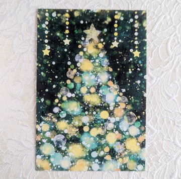 聖誕明信片 璀璨綠意2 (五張一組)