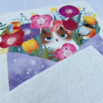 【Flora原創設計】一封思念 | 毛巾 | 30*30 cm