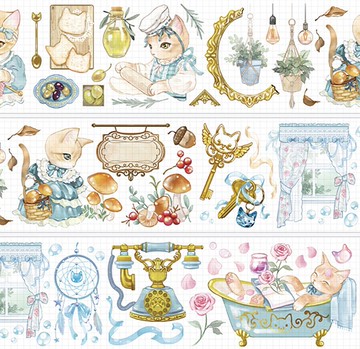 庭貓紀 貓咪集 PET 和紙膠帶 虹光 台灣製 10米卷