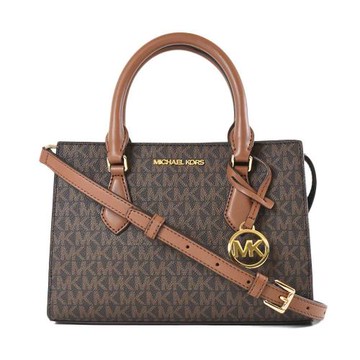 【MICHAEL KORS】撞色小款防刮兩用包-咖啡焦糖