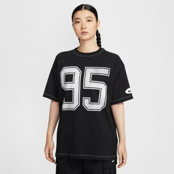 NIKE 耐吉  女 T恤 休閒短袖上衣 黑色系-AS W NSW STREET SS OS TEE-HV4973010