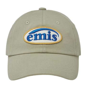 韓國 emis WAPPEN BALL CAP (RENEWAL) 韓製 新橢圓刺繡棒球帽 米色BEIGE
