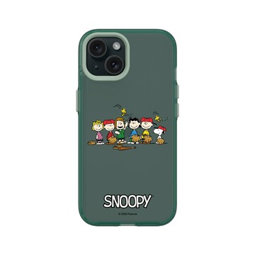iPhone 15 Clear 憂墨綠 - 史努比 Snoopy - 一起打棒球！