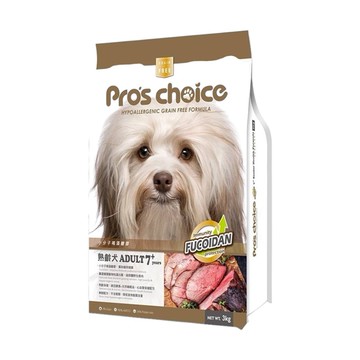 寵物食品 博士巧思無穀犬-熟齡犬+褐藻 3kg (CHM009)