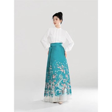 蘊雪待春織造司原創明制龍年漢服套裝國風改良呢子大衣馬面裙秋冬