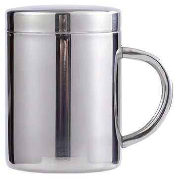 JOEKI 304不鏽鋼隔熱咖啡杯 350ml 加厚防燙方便攜帶  1個