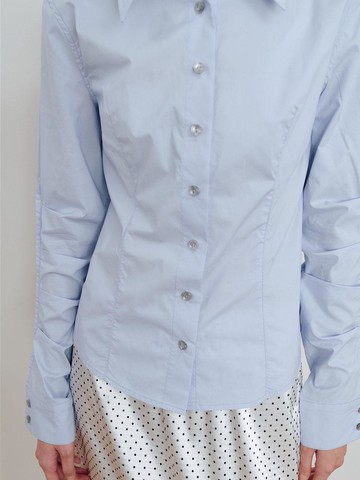 PIN-TUCK SHIRT [SKY BLUE]