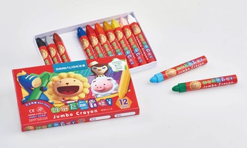 SIMBALION 雄獅 12色巨無霸蠟筆 WNJ12