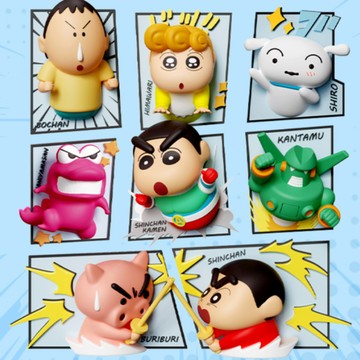 預購送精美小禮品【遊戲家】 蠟筆小新 冰箱貼 盲盒 磁力貼 磁吸貼 盲盒   (不挑款不挑角色出貨)