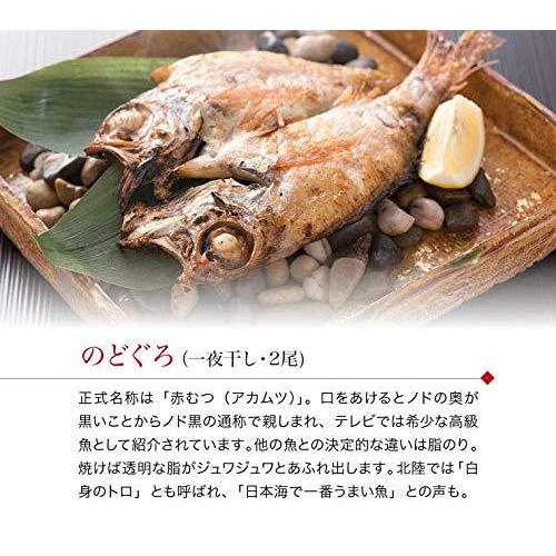 ギフト 干物セット のどぐろ 2枚入り 6種18枚 味噌漬け 赤魚 さば 西京漬け 2種4切 一夜干し プレゼント (冷凍) 越前宝や