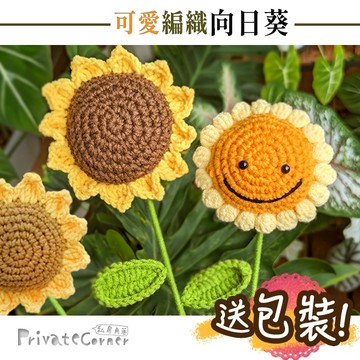 私房角落💗台灣現貨 加大編織向日葵(附袋)畢業花束【EFE0041】向日葵花束 向日葵花 畢業禮物 笑臉向日葵