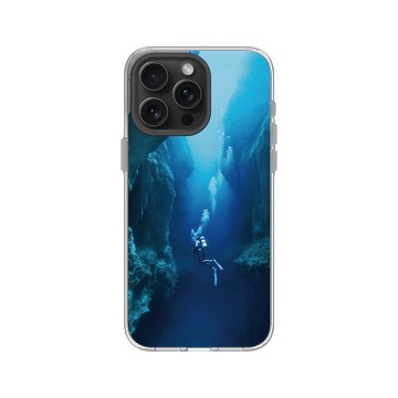 iPhone 15 Pro Max Clear 透明 - Ocean Collection: Let's Sea 海洋系列：一路向海 - 潛行者（貝里斯藍洞）