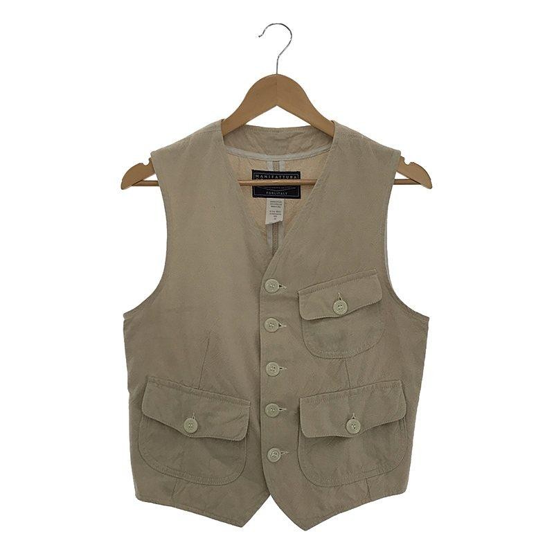 MANIFATTURA CECCARELLI / マニファッツュラ チェカレ | HUNTING VEST コットン ベスト | 36 | ベージュ  | レディース | LINEブランドカタログ