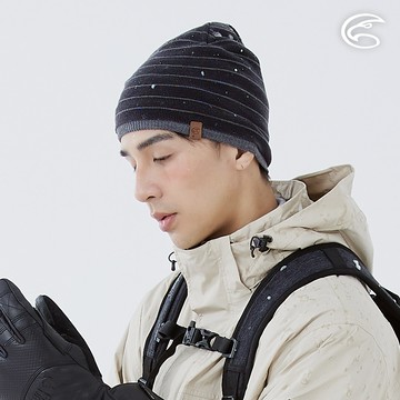 ADISI AH24145美麗諾針織雙面戴保暖帽/深灰/深麻灰/F