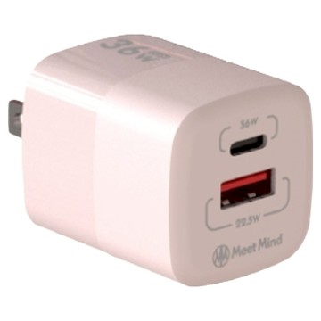 Meet Mind 氮化鎵充電器 36W 33.5 x 33.5 x 40mm 55g  粉色  1個