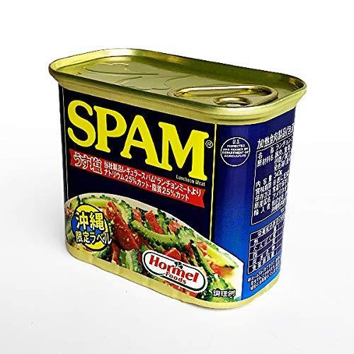 沖縄 お土産 うす塩スパム ナトリウム25％カット 脂質25％カット 沖縄限定ラベル SPAM スパム うす塩 340g