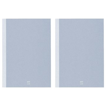 PERPANEP 筆記本 A5格方眼 適合代針筆書寫 4mm 120頁  藍灰色  2本