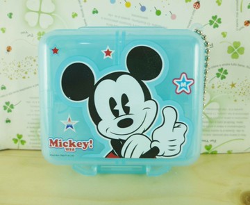 【震撼精品百貨】Micky Mouse_米奇/米妮 ~4格盒-藍米奇