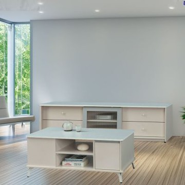 文創集 卡黛4尺開門二抽大茶几-120x60x50cm免組