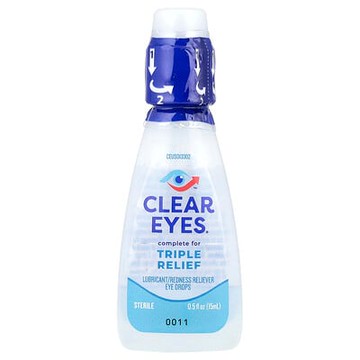 Clear Eyes, 三重功效，潤滑/髮紅緩解滴眼液，0.5 液量盎司（15 毫升）