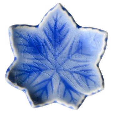 SAWATOUKI 佐和陶瓷 珍味碟 日本製  青釉葉紋  1個  6.5 x 1.5cm