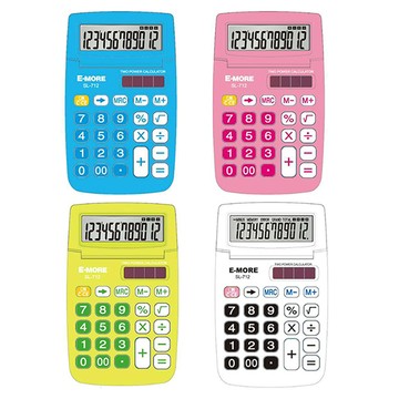 E-MORE 彩色繽紛計算機SL-712(12位)(顏色隨機出貨)