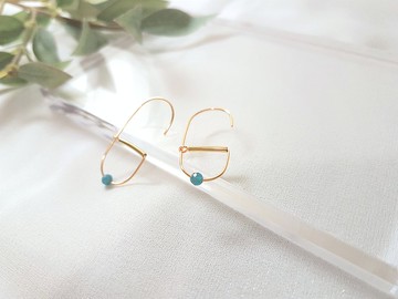 時光 ‧ 磷灰石 軟金屬 耳環