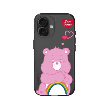 iPhone 16 Clear (相機按鈕) 酷墨灰 - Care Bears - Cheer Bear