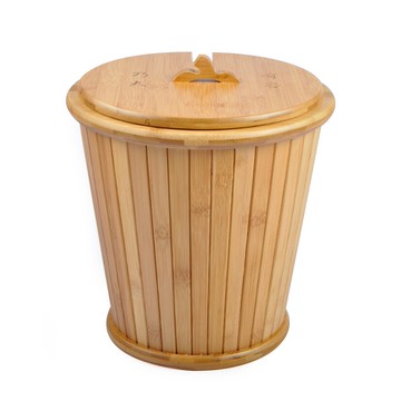 相邦竹制茶水桶茶渣桶排水桶茶桶竹蓄水桶垃圾桶茶具配件竹茶桶