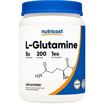 美國代購！原裝正品Nutricost L-Glutamine L-谷氨酰胺粉1kg
