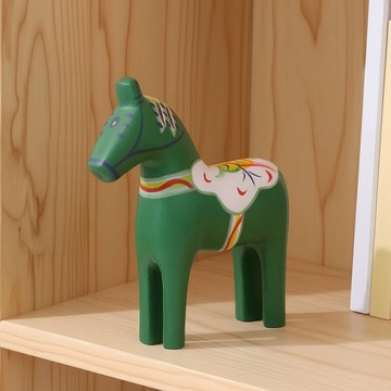 洛陽牡丹 歐式輕奢紅馬擺件結婚禮物品北歐手繪達拉木馬招財創意家居裝飾品