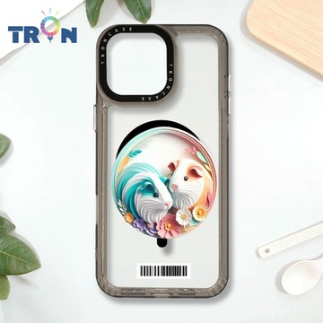 TRON IPHONE 16 PRO MAX 可愛紙雕天竺鼠 防摔 MAGSAFE 磁吸 太空載具殼 透黑 手機殼