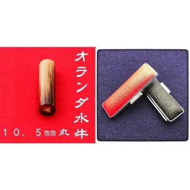 ふるさと納税 静岡県 浜松市 オランダ水牛10.5mm(5書体)牛革ケース(黒)吉相体(きっそうたい) [No.5786-7824]1850