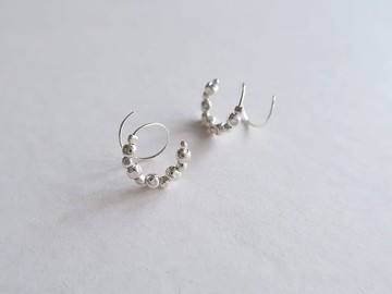 925純銀 不規則圓圈圈 耳環 一對 免費送禮包裝