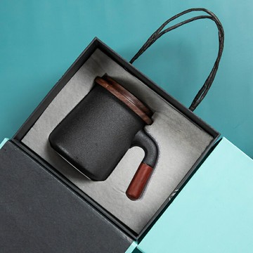 泡茶杯馬克杯禮盒裝 日式馬克杯陶瓷情侶水杯帶蓋杯子辦公咖啡杯女禮品禮盒定制刻logo