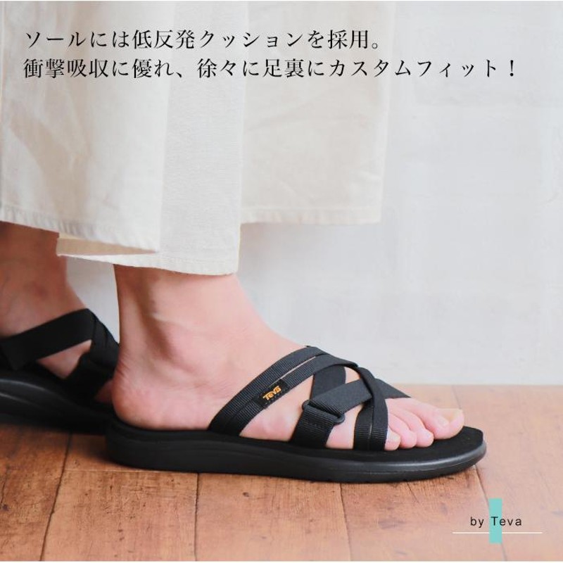 ショップ Teva テバ 軽量 ボヤスライド サンダル ブラック 低反発 速乾