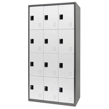 樹德鐵門三排12格密碼鎖置物櫃 FC-312