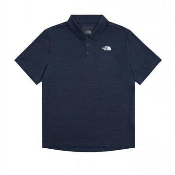 The North Face 北臉 上衣 男款 短袖上衣 運動 POLO衫 M PREMIUM BONDED POLO 藍 NF0A87W1HKW