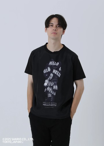 H KITTY LOGO短TEE TR-054BLACK