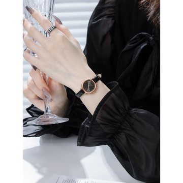 依文琳手表女小巧精致輕奢小眾女款學生高級感小表盤復古女士手表