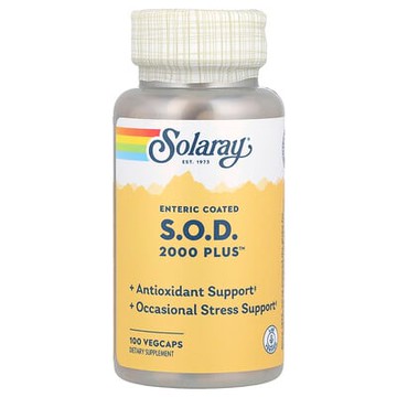 Solaray, 腸溶包衣 S.O.D.2000 Plus™，100 粒素食膠囊