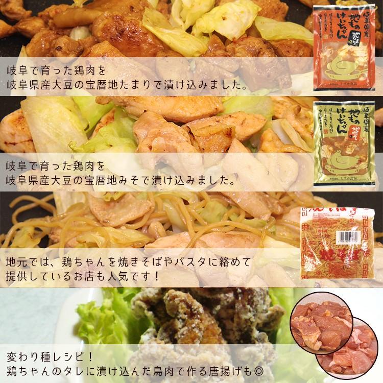 下呂温泉名物 けいちゃん ＆ 焼きそばセット 鶏肉 鶏ちゃんの素付き 4人前 鳥肉 みそ しょうゆ 郷土料理 B級グルメ