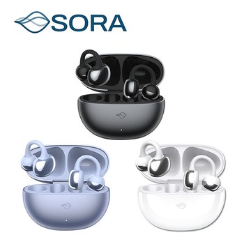 【THINKAR】SoraClip 耳夾式真無線藍牙耳機銀藍色
