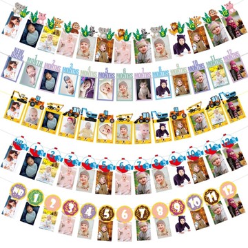 週歲 照片拉旗 相片 相框 拉旗 寶寶 抓週佈置 周歲生日 場地佈置 居家宴客