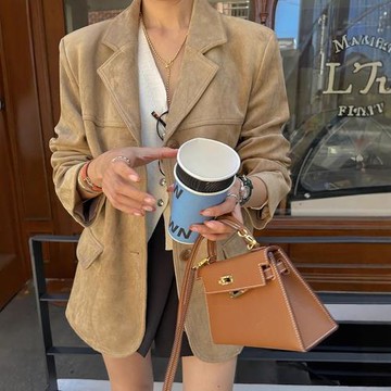 【LANNI 藍尼】★麂皮絨西裝外套(女裝/女外套/百搭/休閒/通勤)