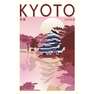 唯美京都金閣寺設計海報