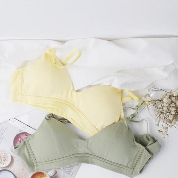 親膚舒適不顯大薄款莫代爾棉質小胸少女文胸無鋼圈學生內衣顯小