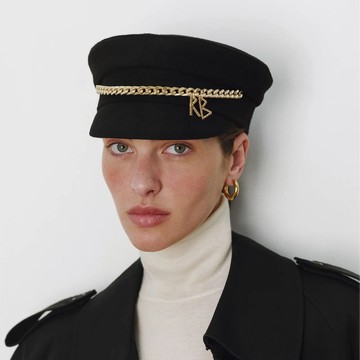 Ruslan Baginskiy 鎖鏈RB字吊飾羊毛軍帽 - M