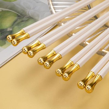 2023新款高檔家用合金筷子高顏值日式輕奢家庭高端筷子快子商用